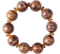LMRJHAZM Panzhu bracelet, Buddhist Rosary, Wood Prayer Beads Bracelet,Mala Beads for Bracelets Handmade Unisex Link Cuff for Men Women Jewelry,Gifts(Color:A)