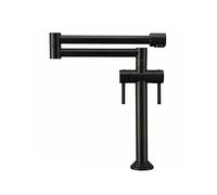 LMRJHAZM Pot Filler Kitchen Tap, Wall Mounted Telesfolding Sink Kitchen Faucet, Hot and Cold Water Double Joint Swing Arm Two Handles Single Hole Stove Faucet/E