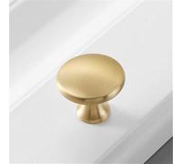 LMRJHAZM Pure Copper Gold High-End Simple Furniture Wardrobe Cabinet Handle Brass Solid Modern Round Single-Hole Wardrobe Door Handle,Brushed gold5007,L,China