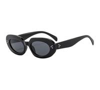 LMRJHAZM Trendy Luxury Rivets Oval Sunglasses Women Vintage Classic Men Outdoors Driving Travel Eyewear Uv400