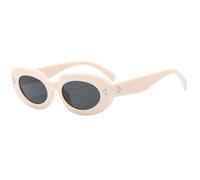 LMRJHAZM Trendy Luxury Rivets Oval Sunglasses Women Vintage Classic Men Outdoors Driving Travel Eyewear Uv400