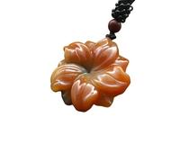 LMRJHAZM Yunnan Huanglong Jade/Rose Pendant/Emerald Rose Pendant/Blooming Rich Jade Pendant/Mother's Day, Birthday Gift