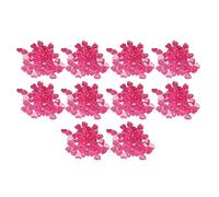 Lmrysalque 10 Bags Light Change Nail Decoration Women Resin Exquisite Cute Heart Shaped Nail Decoration for Salon (Rose Red)