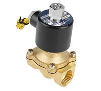 Lmrysalque 12V DC G3/4" N/O Normally Open Type Brass Electric Solenoid Valve for Water Air