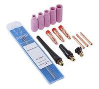 Lmrysalque 17Pcs TIG Welding Set ABS Argon Arc Welding Torch Glass Infusion Parts Set for WP17 18 26 Torch