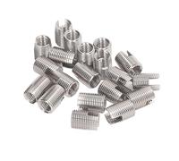 Lmrysalque 20Pcs Slotted Self Tapping Threaded Insert Stainless Steel M16 X 1.5 22mm Thread Insert for Automobile