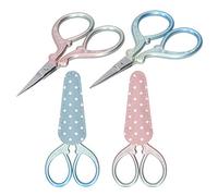 Lmrysalque 2Pcs Retro Scissors Cross-Stich Embroidery Sewing Yarn Thread Shears with Cover DIY Craft Tools