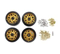 Lmrysalque 4PCS 1.9 Inch RC Wheel Hubs Aluminum Alloy Beadlock Wheel Rims Replacement for 1/10 Scale Car Pentagonal Triangular Holes