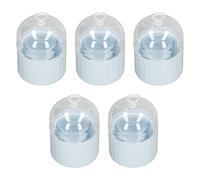 Lmrysalque 5pcs Beauty Egg Holder Dust Proof Transparent Cover Removable Hollow Rack Hanging Makeup Sponge Travel Case Blue