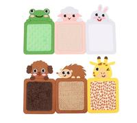 Lmrysalque 6 Pcs Sensory Mats for Autistic Children Textured Playful Learning Toys Cute Animals Sensory Tiles for Wall Toddlers