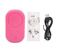 Lmrysalque Eyelash Fan Dryer USB Charging Bladeless Quiet Handheld Portable Mini Lash Fan for Eyelash Extension Glue Nail Polish (Rose Red)