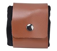 Lmrysalque Fruit Picking Bag Waist Hanging Canvas Material PU Style Folded Save Space Belt Foraging Bag (PU Black)