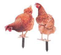Lmrysalque Garden Chicken Stake Colorful Weather Resistant Acrylic Decorative Animal Figure Stake for Outdoor Lawn Courtyard