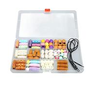 Lmrysalque Hair Dreadlocks Jewelry Colorful Retro Elements Beautiful Patterns DIY Hair Braiding Rings