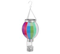Lmrysalque Hot Air Balloon Solar Lantern 600MAH Rainbow Color Automatic On Off Warm Light Outdoor Solar Hanging Lights for Patio Garden Porch