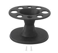 Lmrysalque Professional Salon Combs Storage Stand Multi Slots Round Shaped Clips Shear Holder Rack Black