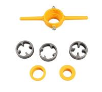 Lmrysalque PVC Thread Tool Maker Pipe NPT Round Die Set Pipe Threader Plumbing Manual Hand Tool