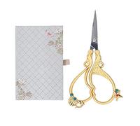 Lmrysalque Vintage Embroidery Scissors Sharpness Blade Rustproof Stainless Steel Sewing Scissors for DIY Handicraft Gold