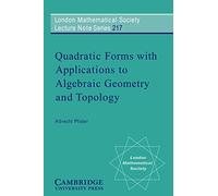 LMS: 217 Quadratic Forms Appllctns (London Mathematical Society Lecture Note Series, Series Number 217)
