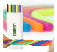 LMS 48Pcs Stretch Fidget Noodles String 6'', Fidget Stress Relief, Stretchy Noodle String Toy for Kids and Adults, DIY Hand-Knit Rope Anti Stress, Sensory Toy for Relief Anxiety (PACK OF 48)