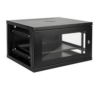 LMS DATA 15U 19-Inch Wall Mounted Network Storage Cabinet Enclosure - 550mm Deep Server Rack Enclosure with Lockable Glass Door, Removable Panels & Cable Entry - EcoNetCab