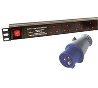Lms Data 1u 10 way vertical 13A switched PDU > 16AMP Commando Plug