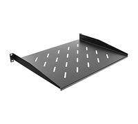 LMS DATA 1U Fixed Cantilever Rack Shelf - 19-Inch Vented Server Cabinet Shelf, 350mm Depth for Network & Data Cabinets (Black)