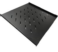 LMS DATA 1U Fixed Vented Rack Shelf - 19-Inch Server Cabinet Shelf for 1000 mm Deep Network & Data Cabinets, 50 kg Load Capacity (Black)