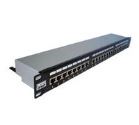 LMS DATA 24 Port 1U Vertical Rackmount CAT6 STP Patch Panel Plus Back Bar (PPAN-C6-24SHD)