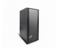 LMS DATA 36U 19 Inch Rack Mount Floor Standing Data Cabinet 600x800mm - UK Assembled ETSI Network & Telecom Server Rack with Lockable Glass Door, 1780mm Height Black Enclosure