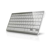LMS Data DYNA - BT- S Compact Bluetooth Keyboard For Mac and Windows 3.0 Edition Ultra-Thin Low Profile Computer Keyboard- 78 Scissor Switch Keys Wireless Bluetooth Keyboard (Silver)