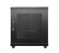 LMS DATA Network & Server Rack Enclosure with Mesh Door, Cooling Fan, Locks, & Removable Side Panels - Floor Standing 19 Inch Rack (CAB-FE-12U-6100)