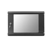 LMS Data Server Rack Data Cabinet - 12U 500mm Deep Wall Mounted 19 Inch Black Storage Rack for Home, Office, Server Room Computer Equipment with Glass Door, Removable Side Panels, Front-Rear Lockable