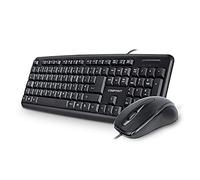 LMS Data Wired USB Full-size Multimedia Keyboard With Riser and Optical Mouse Desktop Combo Set For Windows, Pc / laptop, Qwerty UK Layout