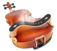 LMS Violin Shoulder Rest 1/2 1/4 Full Size, Hollowed Out Foam Shoulder Rest for Violin Accessories for Beginner Shoulder Rest Pad with Mute Rosin, Ergonomic for Prolonged Play (Khaki, 1/2, 1/4)