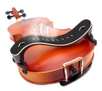 LMS Violin Shoulder Rest 4/4 3/4 Full Size, Hollowed Out Foam Shoulder Rest for Violin Accessories for Beginner Shoulder Rest Pad with Mute Rosin, Ergonomic for Prolonged Play (Black, 4/4, 3/4)