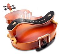 LMS Violin Shoulder Rest 4/4 3/4 Full Size, Hollowed Out Foam Shoulder Rest for Violin Accessories for Beginner Shoulder Rest Pad with Mute Rosin, Ergonomic for Prolonged Play (Brown, 4/4, 3/4)