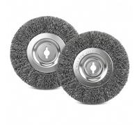 LMSAWK 2 Premium Stainless Steel Brushes Compatible with Einhell Joint Cleaner Battery Replacement Weed Brush Heads Compatible with Einhell Joint Cleaner, for Patio and Paving Joints(100mm)