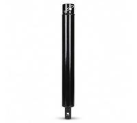 LMSAWK 400mm Steel Auger Extension Attachment with Safety Bolt, Attachment Diameter 20mm Drill Extension Professional Accessory Rotary Drill Driver Earth Garden Drill Earth Auger, Black Carbon Steel