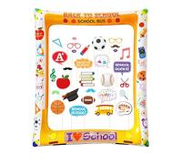 LMSHOWOWO First Day of School Decorations, 30PCS Back to School Photo Booth Props and Giant Inflatable Photo Booth Frame, Selfie Props for Welcome Back to School Party Supplies Classroom Decorations