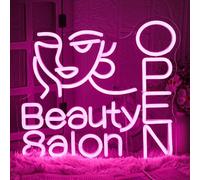 LMSIGNLY Beauty Salon Neon Sign Open Salon Neon Light Beauty Salon LED Light Open Neon Glow Sign for Beauty Salon Nails Studio Barber Shop Dressing Room Decoration