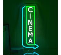 LMSIGNLY Cinema Neon Sign Dimmable Arrow LED Neon Light Sign For Wall Decor Letter LED Neon Lights For Film Room Commercial Theater Cinema Door Decoration