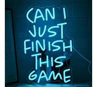 LMSIGNLY Game Letter Neon Sign Blue Gamer Neon Light for Gaming Room Decor LED Game Neon Sign for Teens Game Zone Boy Bedroom Kidsroom Internet Cafe Pub Club Man Cave Wall Decor