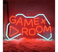 LMSIGNLY Game Room Neon Sign Modern LED Gamer Wall Light Red Neon Decor for Gaming Setup Man Cave Stream Background Gift for Gamers Boys Room Game Zone