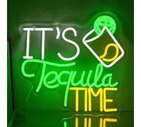 LMSIGNLY It's Tequila Time Neon Sign Tequila Neon lights for Wall Decor Dimmable Neon Bar Sign for Man Cave Pub Bar Kitchen Mexican Restaurant Club Business Party Decoration