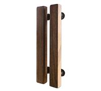 LMTYBOC 16" Solid Wood Sliding Barn Door Handle Modern Double Sided H Shape Push Pull Handles for Office Garage Long Lasting and Stylish