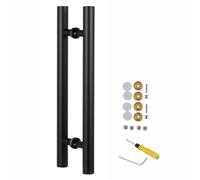 LMTYBOC 304 Stainless Steel 60/80/100/120/150/180cm Long Modern Barn Door Handle H Shape Shower Glass Sliding Barn Door Pull Handle with Mounting Kit Interior Exterior Pull Handl