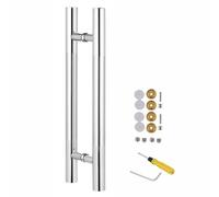 LMTYBOC 304 Stainless Steel Door Handle Pull Push, 60/80/100/120/150/180cm Long Modern Barn Door Handle with Mounting Kit, H Shape Shower Glass Sliding Barn Door Interior Exterio