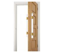 LMTYBOC Acrylic Clear Crystal Door Handle for Wood Gate, Double Sided H Sbarn Gate Push Pull Bar, for Office/Balcony/Study Room, 60-150 cm Long/Gold/Length-100Cm/39.3In