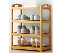 LMTYBOC Bamboo Shoe Rack, Space-Saving 3-Tier Entryway Shoe Storage Shelf, 50cm Wooden Shoe Stand, Stylish Footwear Display for Home & Entryway